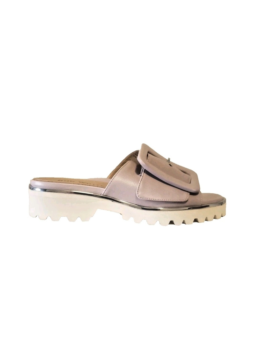 Ron White Candra Lilac Nappa Leather Platform Mule Slides Size 6